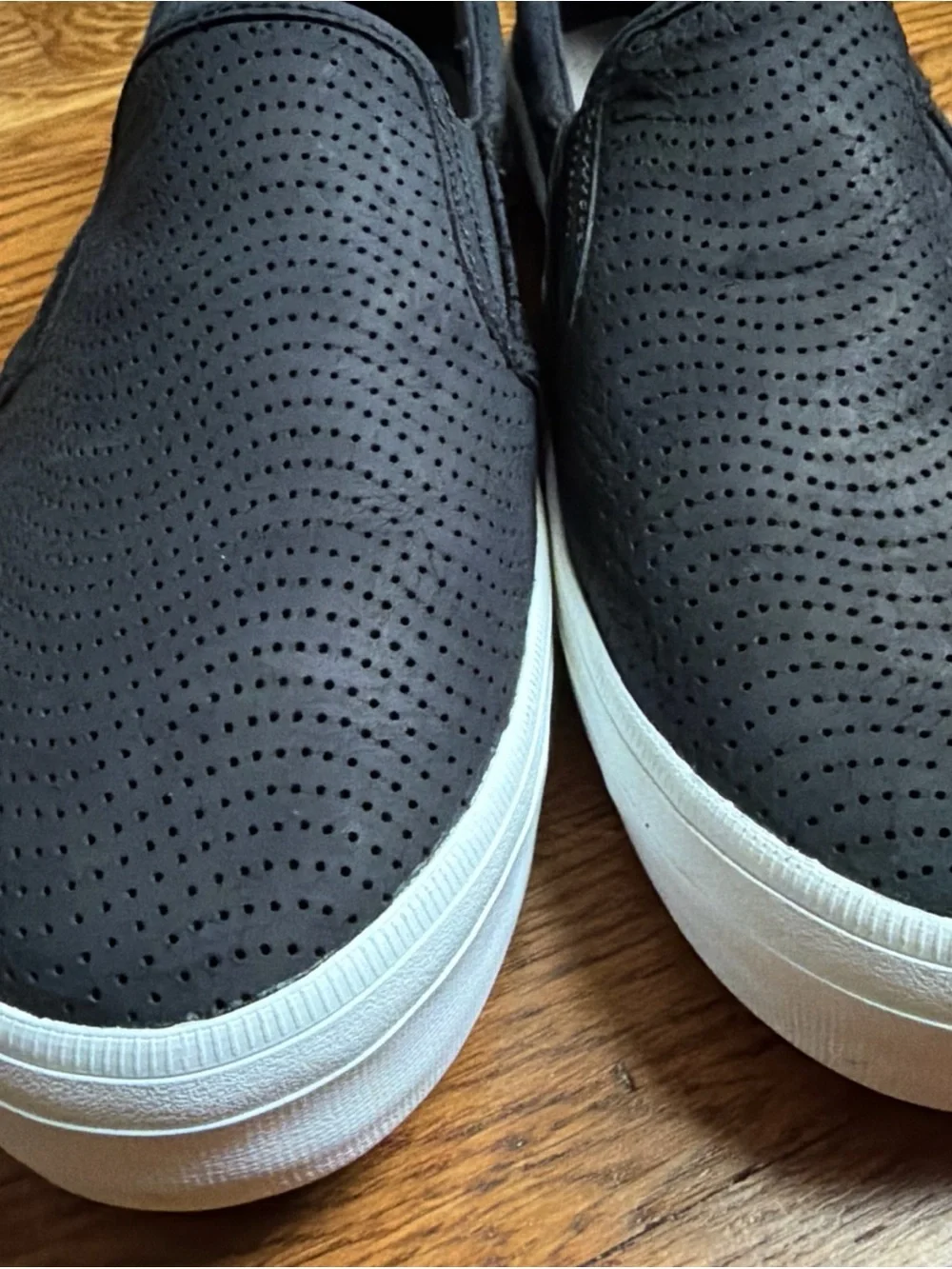 Women’s Sperry Slip-On Perforated Black Casual Sneakers